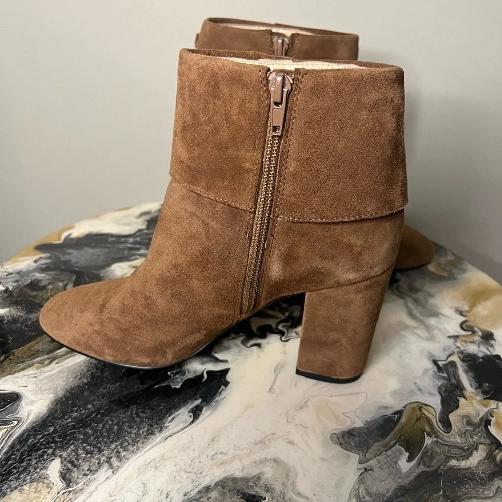 Kate Spade New York Brown Suede Ankle Booties with Bow